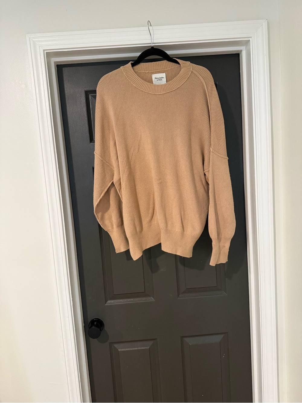 Abercrombie & Fitch Womens Tan Crewneck Sweater Size Large